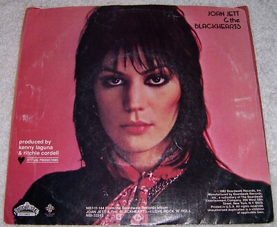 Joan Jett & the Blackhearts Crimson and Clover 45 RPM Record with