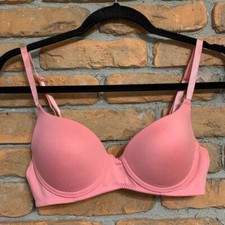 Laura Ashley Womens Pink T-Shirt Bra Underwire Padded Size 34B Style 2788-49