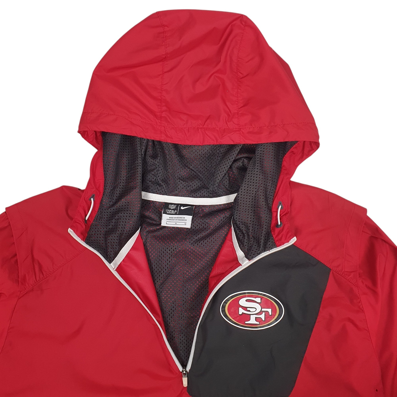 NIKE Windbreaker Jacket Coat NFL Sanfransico 49ers Mens L image 2