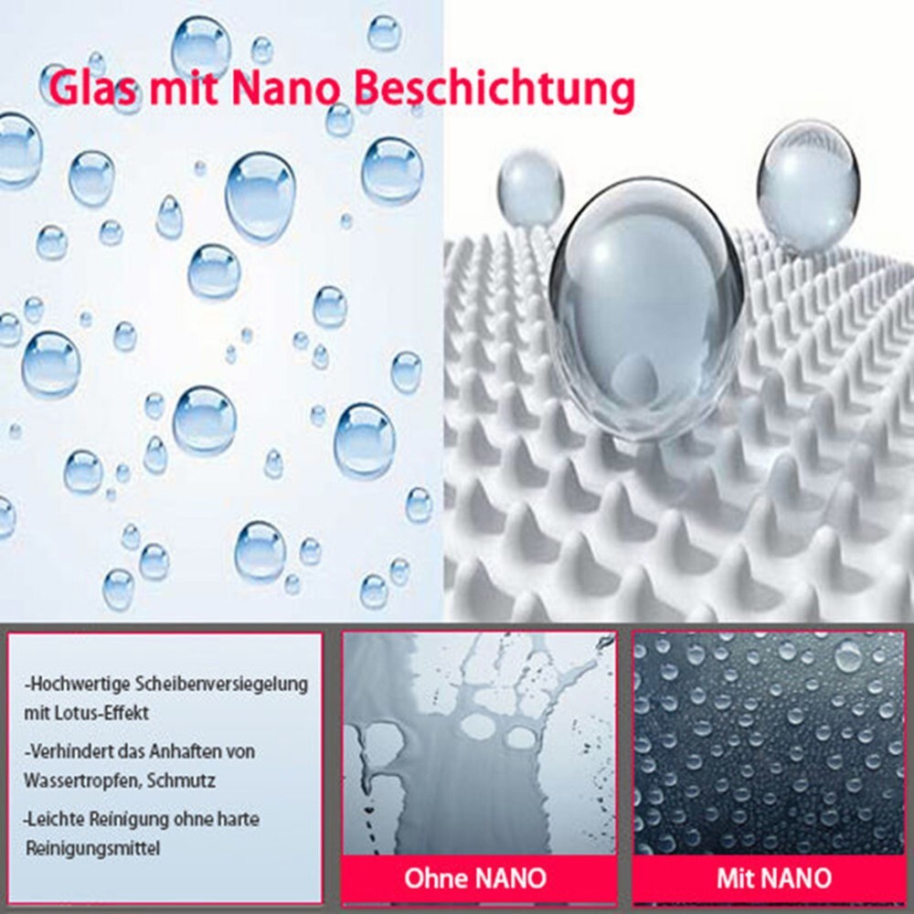 Nischentür 3-teilige Schiebetür Duschwand
