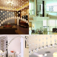 Hanging Beaded Curtain String Tassel Fly Screen Panel Door Window Curtains Home 