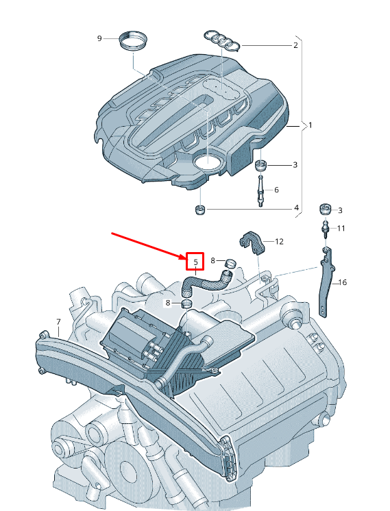 NOUVEAU TUYAU DE MOTEUR AUDI A8 4H 079103210K ORIGINAL