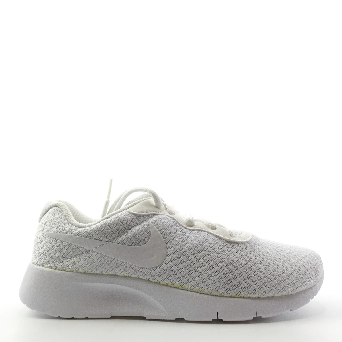 Nike Tanjun GS 5.5 Y Triple White Sneakers 818384 111 Womens 7 | eBay