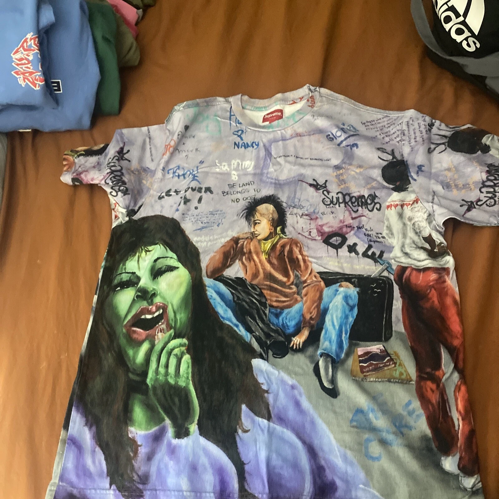 Tee shirt Supreme Dame rose S/S grand bleu clair