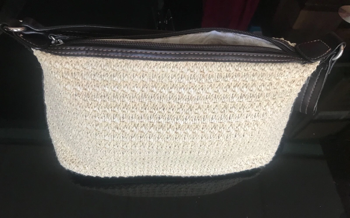 Cl America Rattan Brown Leather Shoulder Bag Hand Bag Crossbody