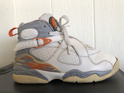 white grey orange jordan 8