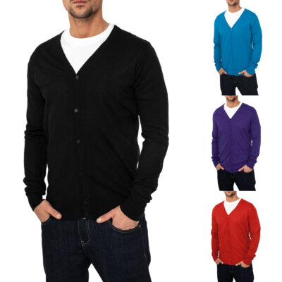 Urban Classics TB-405 Herren Classic Cardigan Sweatshirt Longshirt Pullover SALE