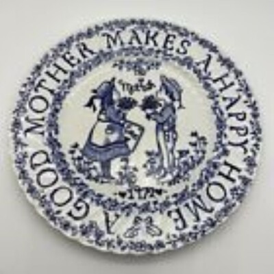 NORMA SHERMAN - A GOOD MOTHER MAKES A HAPPY HOME -VINTAGE  1972 DECORATIVE PLATE