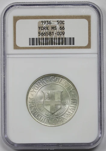 1936 York 50C NGC MS 66 Early Silver Commemorative