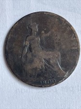 lotto monete inglesi vecchie grandi penny VITTORIANE UK monete estere mondiali 1900
