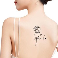 Waterproof Temporary Tattoo Sticker Love Emoticon Sun Lines Skull Planet V WXN