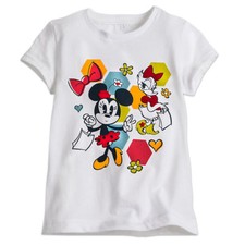 Disney Store Minnie Mouse  Daisy Duck Summer Fun Girls T Shirt Size 2/3  4 New