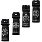 4 POLICE MAGNUM Pepper Spray Self defense 2oz FlipTop Fogger UV Dye Protection 