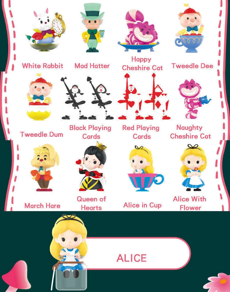 Authentic Disney Alice in Wonderland Characters Series Confirmed Set 12 Figures! - Image 3 of 4