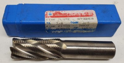 NEW-Niagara Cutter-EDP# 44535, 7/8'' Dia.-3/4'' Shank -5 Flute-Rougher -Fine-HSCO