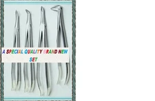 4 Fine ROOT TIP Extraction Forceps Dental Instruments German Stainless Steel  :)