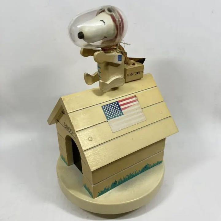 中古経年スヌーピーオルゴール Fly Me to the Moon三協商事？月 中古経年スヌーピーオルゴール Fly Me to the Moon三協商事？月