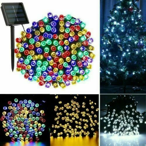 Solar Powered LED String Fairy Lights 8 Mode Waterproof Outdoor Party Decoration - Image 2 of 4