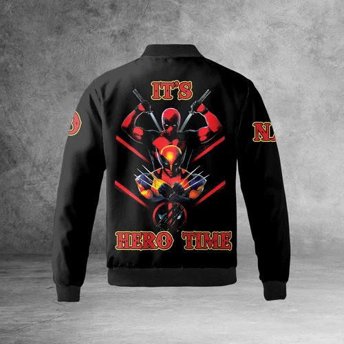 Personalized Wolverine And Deadpool It's Hero Time Gift For Fans Jacket