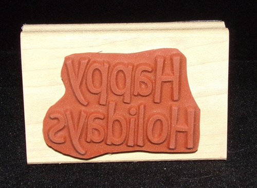 Happy Holidays Christmas Single Rubber Stamp by Stampin Up Set All Year Cheer II - Picture 12 of 12