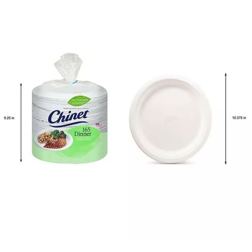 Classic Everyday Dinner Disposable Paper Plates 165 Ct - Picture 2 of 4