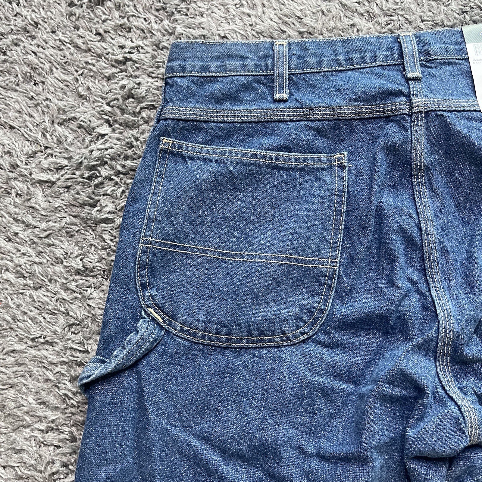 Dickies Jeans Mens 36x32 Blue Carpenter Relaxed Fit Hammer Loop Denim Pants