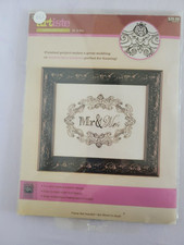 Artiste MR. MRS. BLACK EMBROIDERY Kit - Design 11.25" x 8.5" Craft Kit