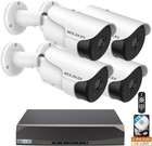 Outdoor POE Security Camera System w/ Four  HD Cameras & 2TB DVR