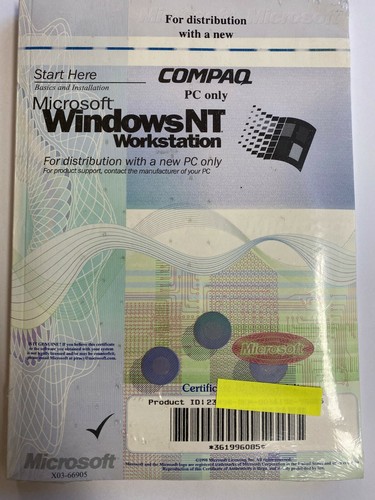 Microsoft Windows NT 4.0 Workstation OEM CD Vollversion Englisch english NEU - Bild 1 von 4
