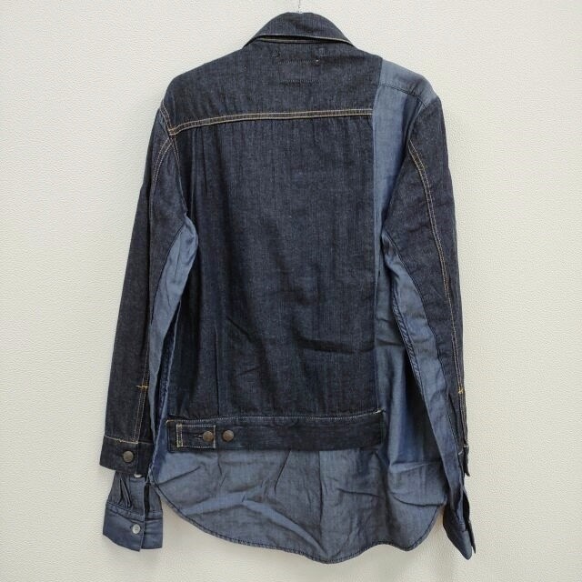 MIHARA YASUHIRO Denim docking shirt fabric switching blouson 46 
