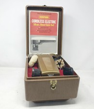 Vintage Empire Cordless Electric Shoe Care Set Sears - w polish, pads etc