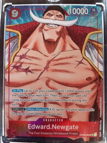 ONE PIECE CARD GAME Edward Newgate OP02-004 (V.2) English Alternate Art NM