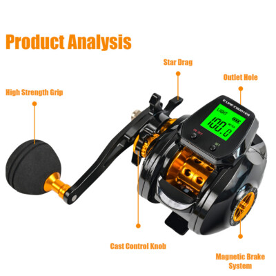 Bite Alarm Digital Fishing Baitcasting Reel Line Counter Depth