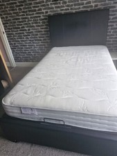 Small Double Ottoman Leather Bed