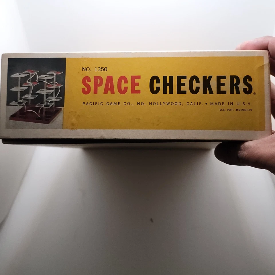 Space Checkers de Pleasantime #1350 Space Age 3D Checkers 1965 Foto 4 de 4