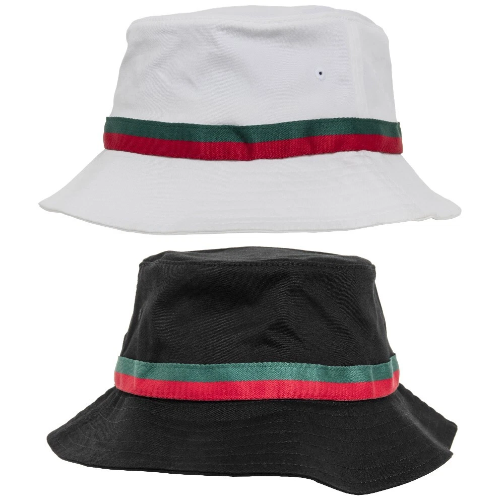 Yupoong Stripe Bucket Hat Angler Fischer Hat Band Brim Decorative Seam Sun