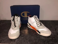 sneakers free agent cuir blanc gris CASBIA X CHAMPION pointure 43 US9,5 UK9