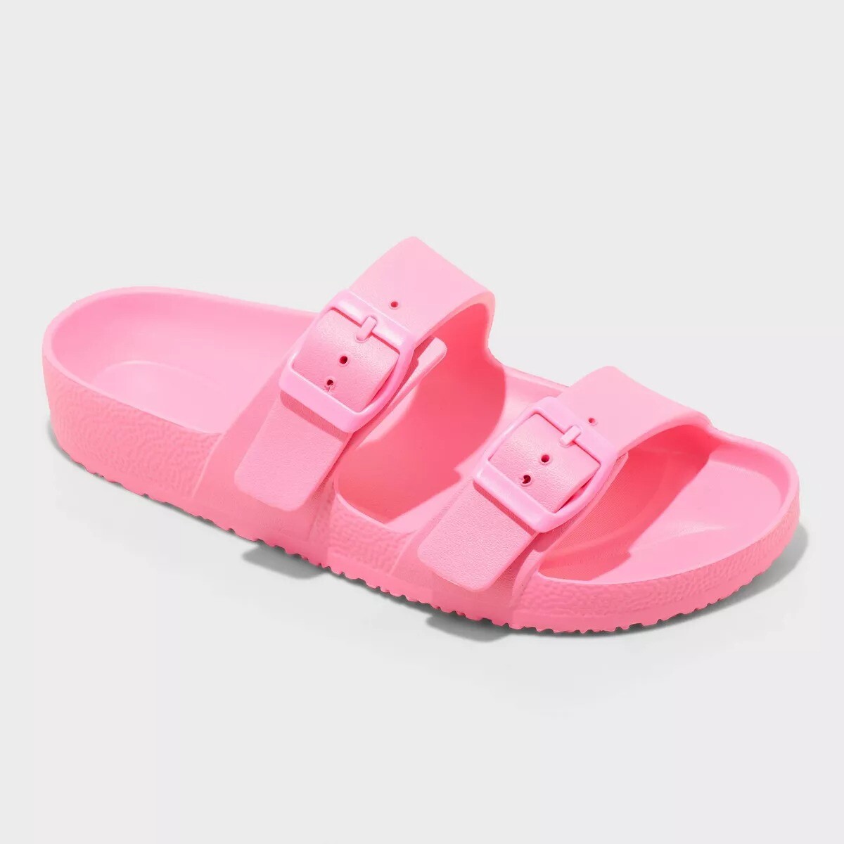 Women's Neida EVA Two Band Footbed Slide Sandals Hot Pink11