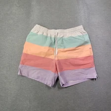 Chubbies Swim Shorts Mens XL Multicolor Striped Lined Drawstring Beach Trunks