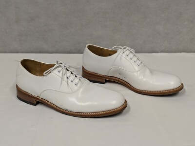 British Royal Navy White Leather Naval Dress Uniform Parade Shoes