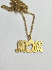14k Gold Overlay mom name necklace /no personalize