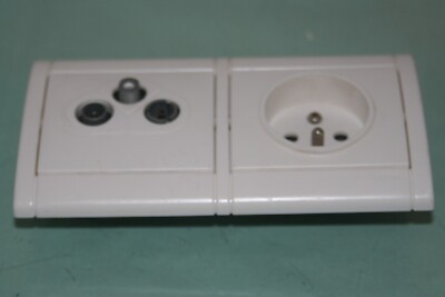 Plaque Double Legrand Sagane Silex Blanc Moucheté - Pour Prises Ou Interrupteurs, Neuf