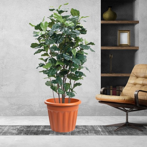 50cm Round Plastic Garden Planter Flower Pot Indoor Outdoor - Picture 31 of 32