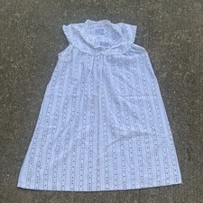 VTG Lanz of Salzburg Eyelet Lace Sleeve Nightgown Cottagecore Strawberry Heart