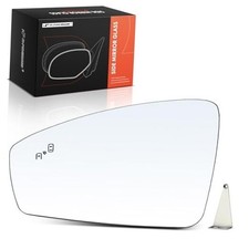 Left Driver Side Heated Mirror Glass with Backing Plate - Compatible with
