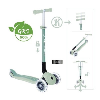 B-WARE: 696-505-2 GLOBBER PRIMO FOLDABLE LIGHTS ECO pistazie, mit Leuchtrollen