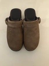 Re/Done Brown Suede Mules - Never Worn - Size 6W - Excellent Condition