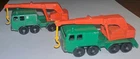 2 Lesney Matchbox Series 30 8 Wheel Crane Trucks Green/Orange 1965 Diecast-F2