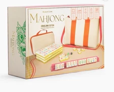 Sam's Mahjong Cirquejong Set Tiles Racks Case, Mat and Bag 160 Acrylic Engraved