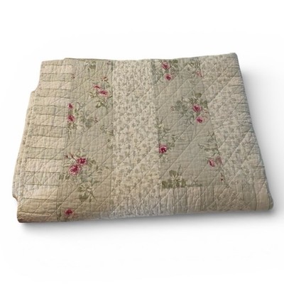 Rachel Ashwell Twin Quilt Simply Shabby Chic Floral Pink Lady Rose Blanket
